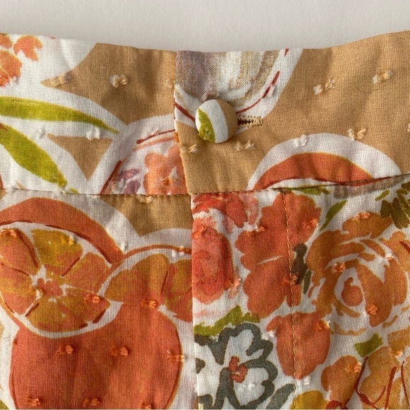 NWT Girl and the Sun Shorts 100% Cotton Floral Tropical Print Size XL - Picture 5 of 10